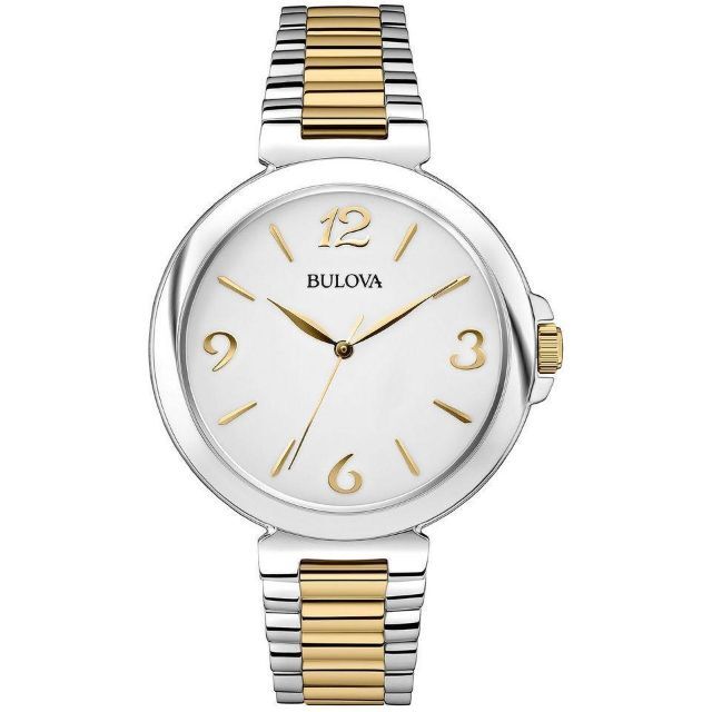 Bulova Women's Two Tone Watch 98L194ファッション小物