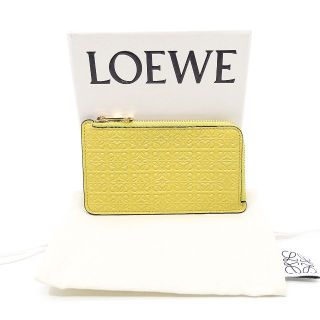 ロエベ(LOEWE)の美品 ロエベ アナグラム リピート コインカードホルダー レザー(コインケース)