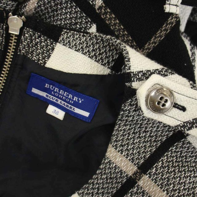 BURBERRY BLUE LABEL(バーバリーブルーレーベル)のバーバリーブルーレーベル チェック ワンピース ミニ 半袖 キャップスリーブ レディースのワンピース(ミニワンピース)の商品写真