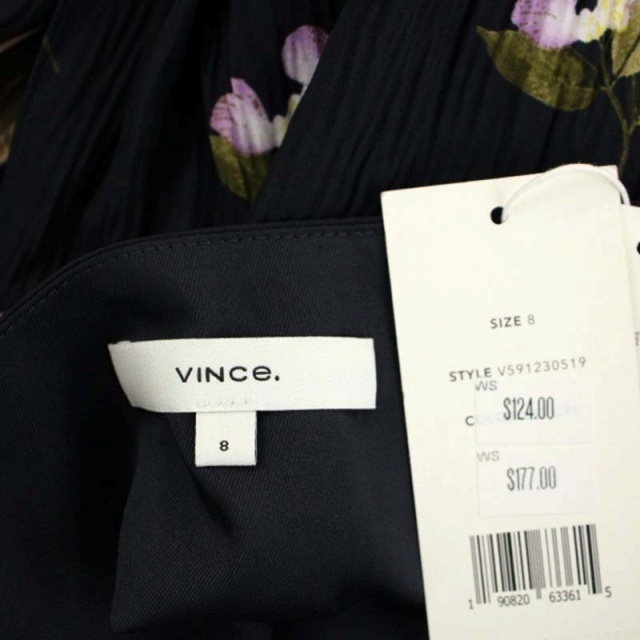Vince(ビンス)のヴィンス トロピカルガーデンプリントスカート ラップ調 ロング フレア 総柄 8 レディースのスカート(ロングスカート)の商品写真