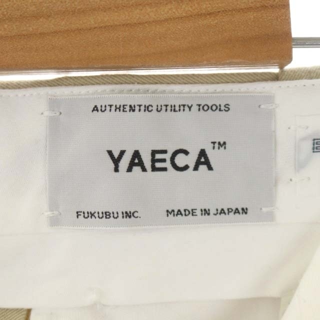 YAECA(ヤエカ)のヤエカ チノパン ワイドテーパードパンツ ボタンフライ 28 ベージュ /AA レディースのパンツ(チノパン)の商品写真