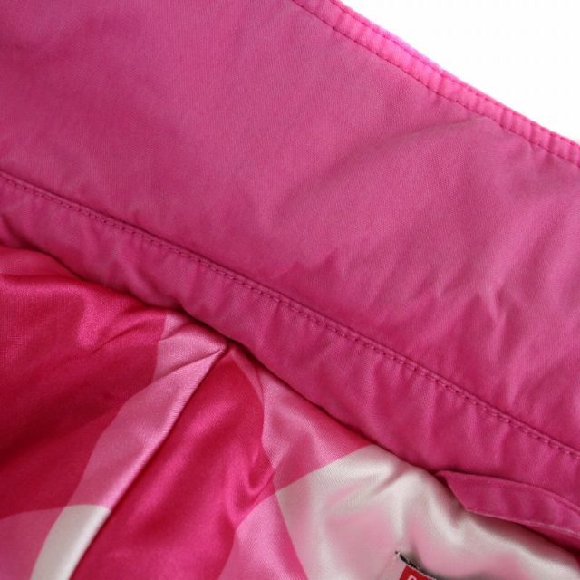 DIESEL(ディーゼル)のディーゼル トレンチコート 中綿コート ロング 裏地チェック XL ピンク レディースのジャケット/アウター(トレンチコート)の商品写真