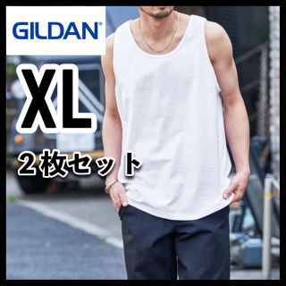 ギルタン(GILDAN)の新品未使用 ギルダン ウルトラコットン 無地タンクトップ 白2枚セット XL(タンクトップ)