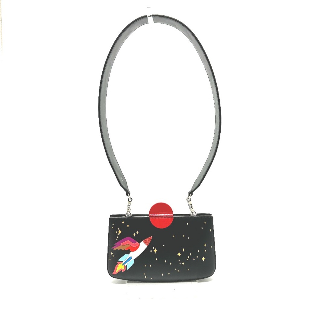 エルメス HERMES サックアマリース ロケット/スペース/宇宙 カバン ショルダーバッグ Y刻 ブラック