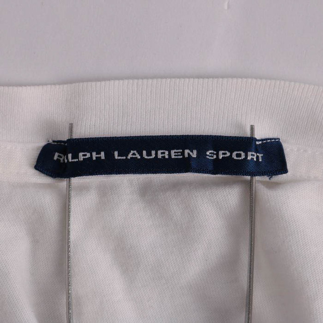 Ralph Lauren(ラルフローレン)のラルフローレン 半袖Tシャツ 無地 クルーネック ポニーロゴ トップス スポーツ 日本製 レディース Mサイズ ホワイト RALPH LAUREN レディースのトップス(Tシャツ(半袖/袖なし))の商品写真