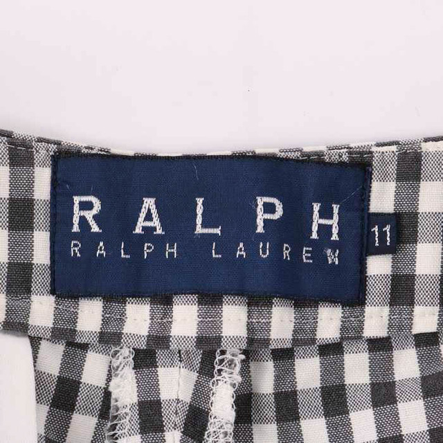 Ralph Lauren(ラルフローレン)のラルフローレン ロングパンツ ギンガムチェック ストレート ボトムス コットン100% レディース 11サイズ グレー RALPH LAUREN レディースのパンツ(その他)の商品写真