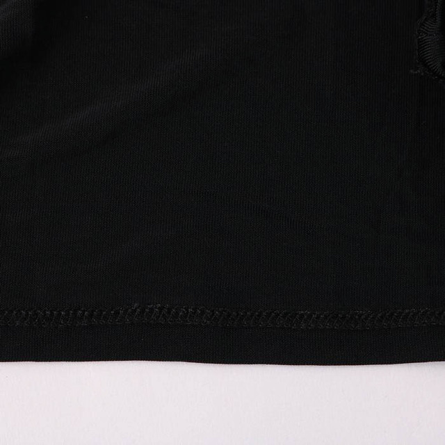 ARMANI COLLEZIONI(アルマーニ コレツィオーニ)のアルマーニコレッツォーニ 半袖Tシャツ Vネック 無地 トップス シンプル ストレッチ レディース 42サイズ ブラック ARMANI COLLEZIONI レディースのトップス(Tシャツ(半袖/袖なし))の商品写真