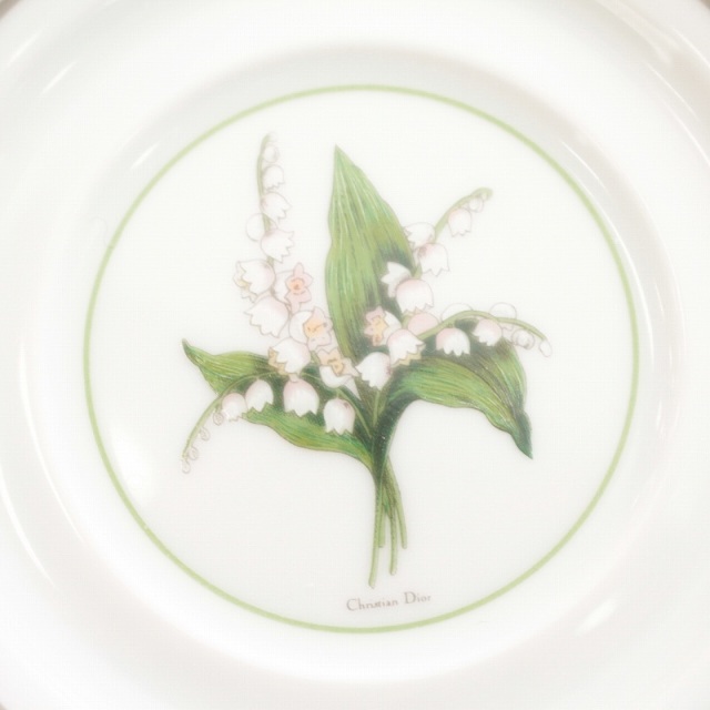 ディオール Dior 鈴蘭 すずらん 花柄 カップ&ソーサー 5客 ディオール Dior 鈴蘭 すずらん 花柄 カップ&ソーサー 5客