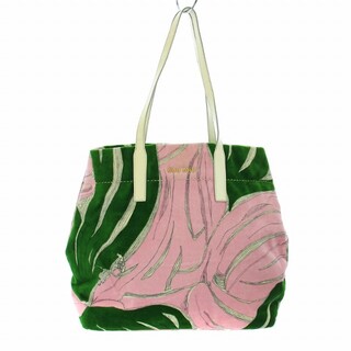 ミュウミュウ(miumiu)のミュウミュウ miumiu トートバッグ ショルダーバッグ 総柄 ピンク 緑(トートバッグ)