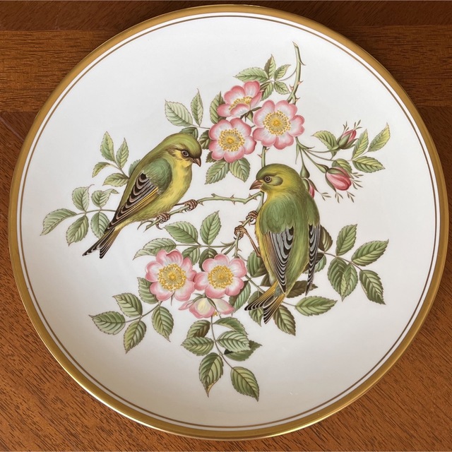 希少品】スポード ☆Garden Birds☆Greenfinch 飾り皿③ - www