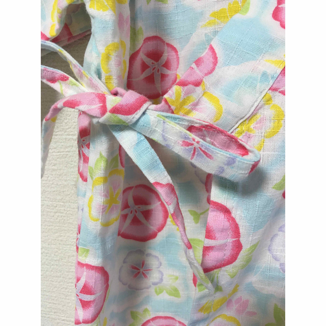 くろわっさんすべべ　女の子 甚平　120 キッズ/ベビー/マタニティのキッズ服女の子用(90cm~)(甚平/浴衣)の商品写真