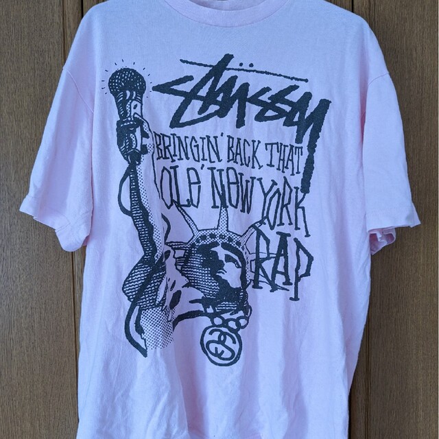 STUSSY - STUSSY 自由の女神 Tシャツ ピンク Lサイズ メキシコ製
