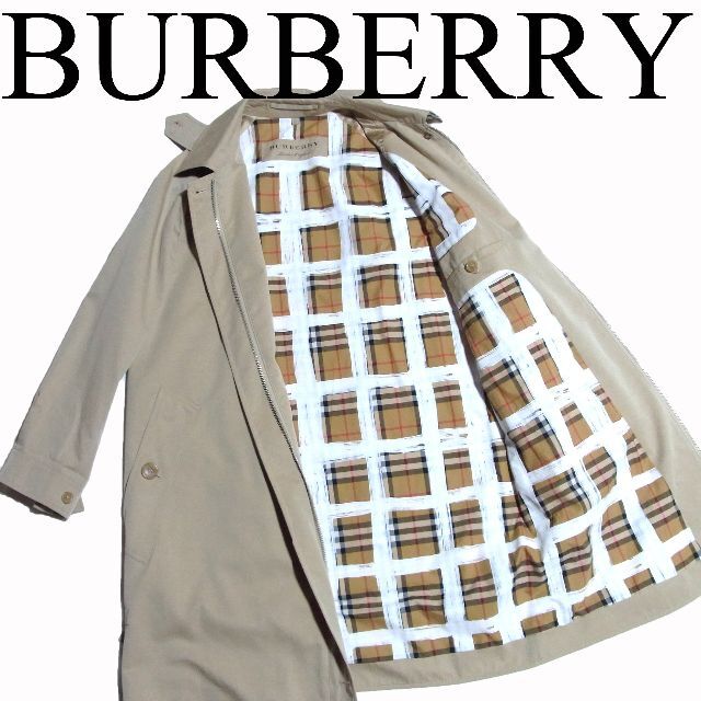 BURBERRY - バーバリー ロンドン イングランド 落書き ペンキ ノバチェック ジップ コート