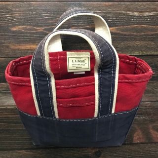 貴重！雰囲気抜群！80s ビンテージ L.L.BEAN トートバッグ  紺× 赤