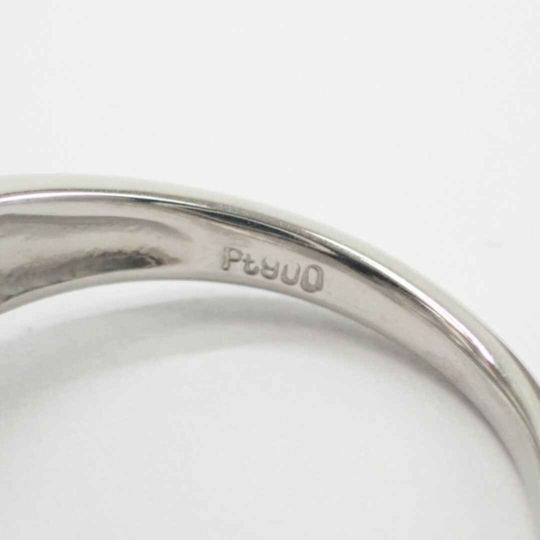 【Aランク】Pt900 デザインリング ダイヤ 0.50ct ゲージ棒11号【ISEYA】約17〜75mm内円周