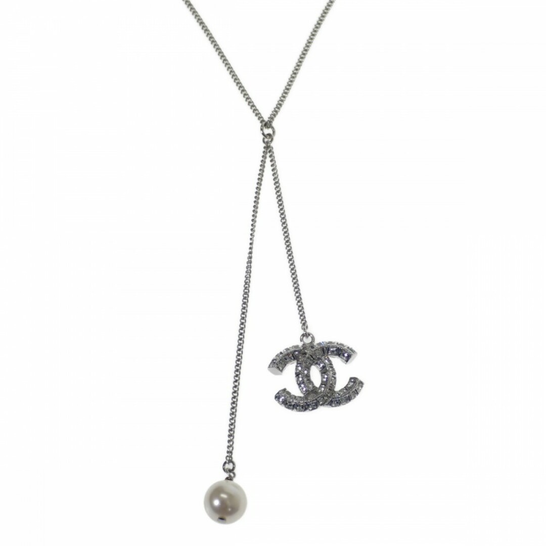 ABランク】CHANEL シャネル CCパールロングツイン ネックレス メタル