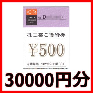 エントリー最大P14倍以上 最新 クリエイトレストランツ 株主優待券