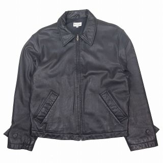 定価11万✨希少 ポールスミス ライダースジャケット 最高級ホースハイド 黒 L