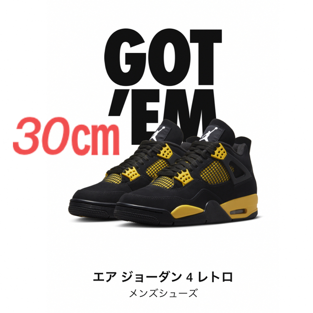 NIKE(ナイキ)のNike Air Jordan 4 Thunder 30cm メンズの靴/シューズ(スニーカー)の商品写真