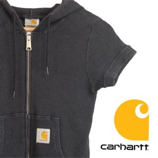 カーハート(carhartt)の carhartt  半袖　ジップパーカー　レディース(パーカー)