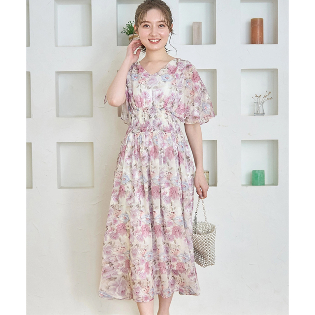 TOCCO closet - 後ろリボン付きウエストシャーリングシアージャガード ...