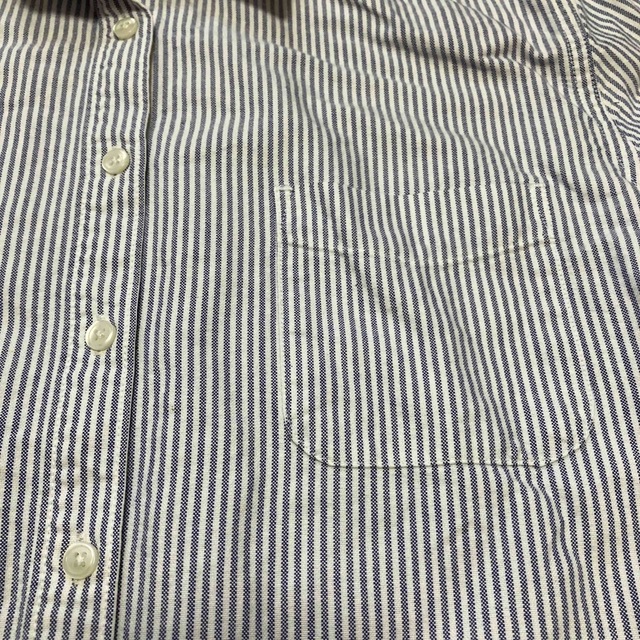 しまむら(シマムラ)の長袖シャツ　ブルー　ストライプ レディースのトップス(シャツ/ブラウス(長袖/七分))の商品写真