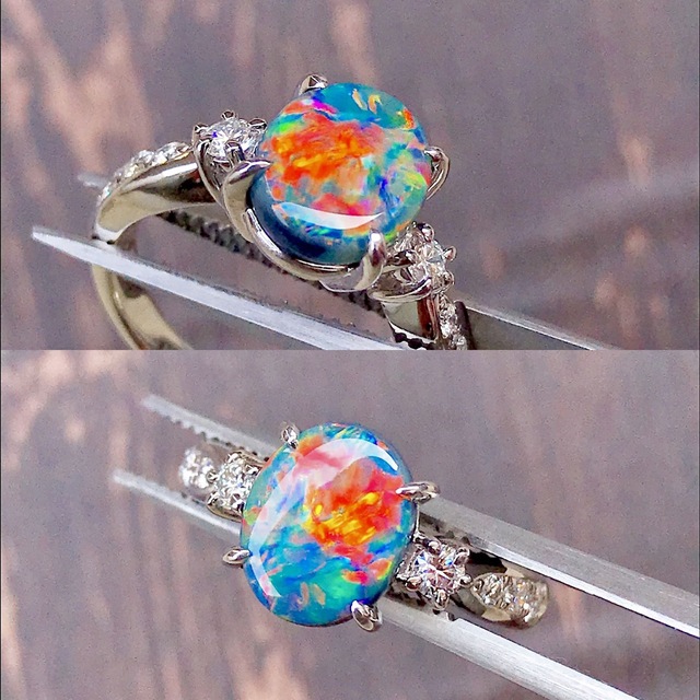 TASAKI - タサキ ブラックオパール ダイヤモンドリング 田崎 TASAKI - タサキ ブラックオパール ダイヤモンドリング 田崎