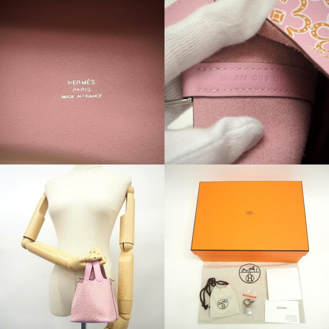 エルメス HERMES ハンドバッグ, スイフト モーヴシル ピコタンロック ミクロ ラッキーデイジー ピンク