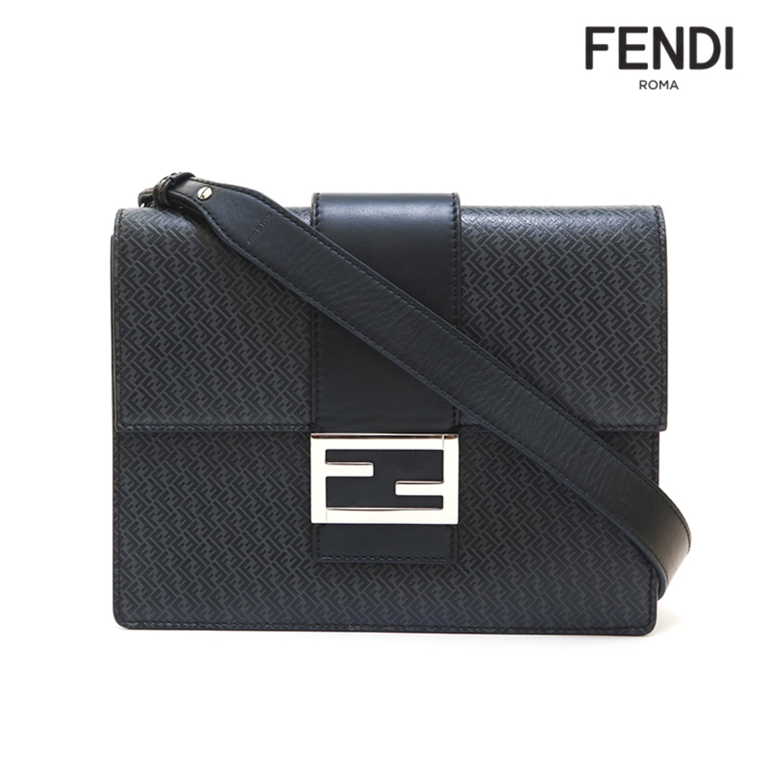 フェンディ FENDI ズッカ レザー 斜め掛け ショルダーバッグ