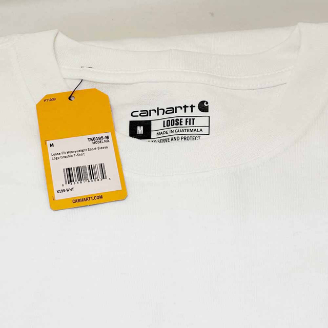 新品 Carhartt カーハート Ｔシャツ K195 ホワイト Mサイズ