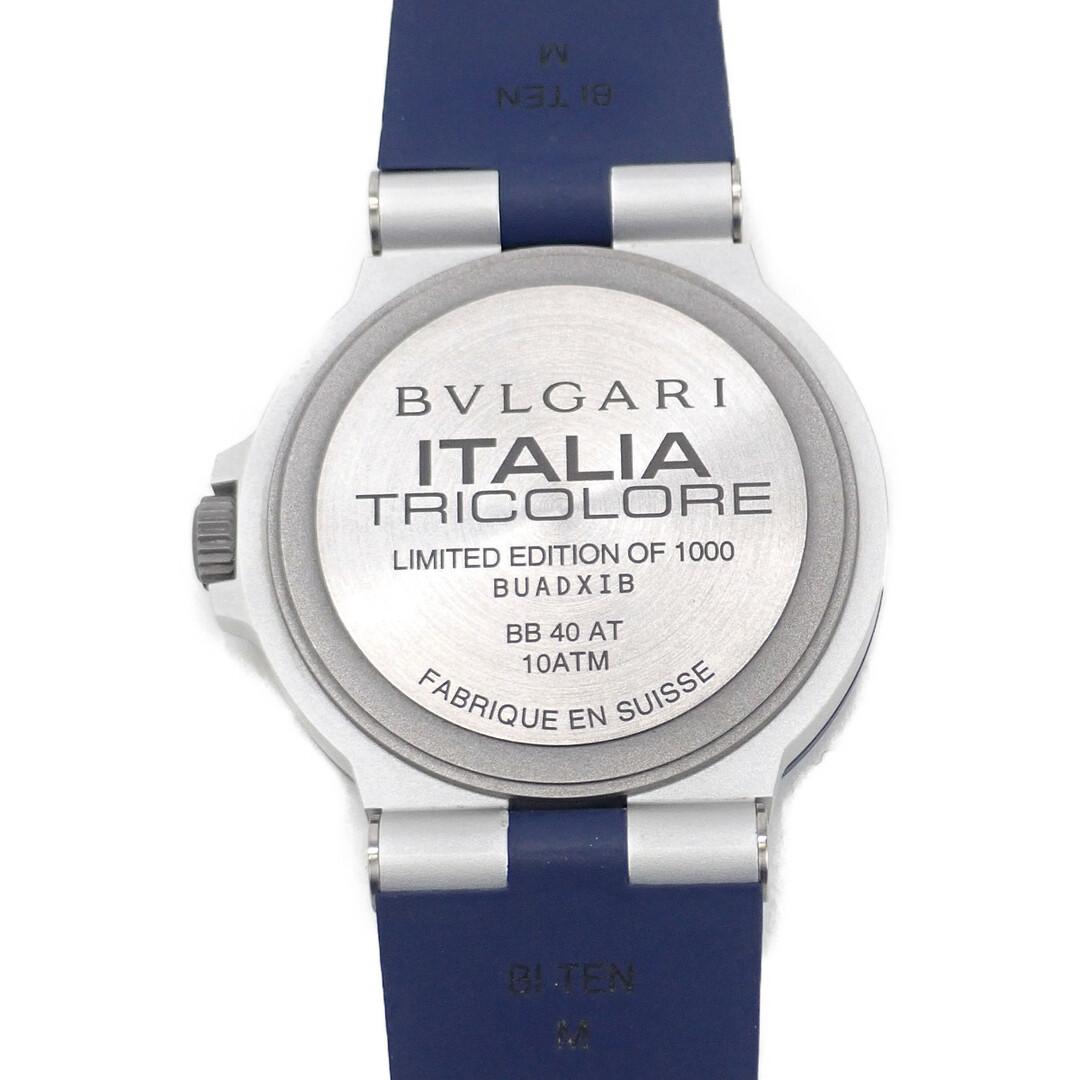 【Aランク】BVLGARI ブルガリ アルミニウム トリコロール 1000本限定 アルミニウム ホワイト文字盤 103514 BB40AT【ISEYA】