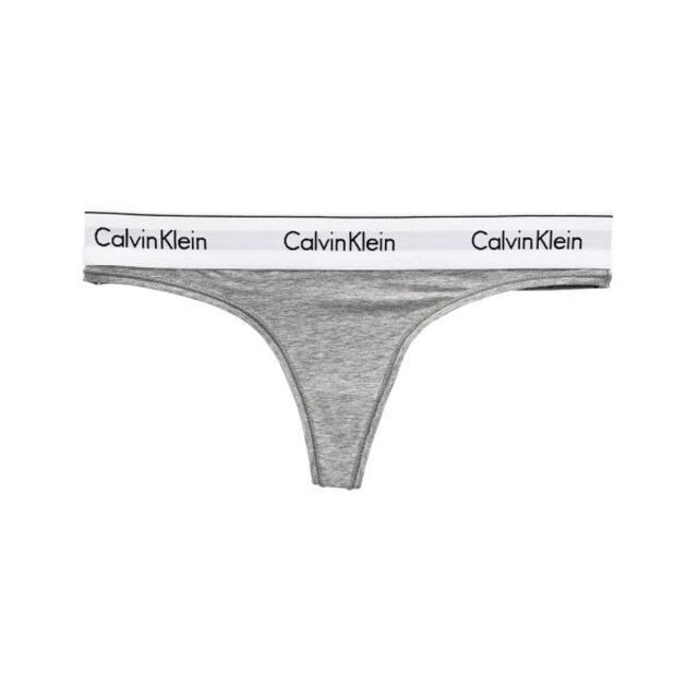 ck Calvin Klein(シーケーカルバンクライン)の カルバンクライン　レディース 上下セット　下着　Tバック　Lサイズ　グレー レディースの下着/アンダーウェア(ブラ&ショーツセット)の商品写真