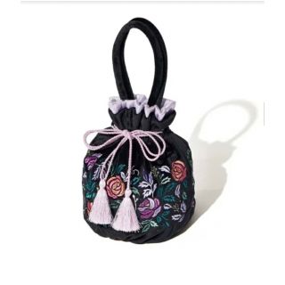 アナスイ(ANNA SUI)のFrancfranc ANNA SUI 巾着バッグ サブバッグ ブラック(トートバッグ)