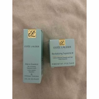 エスティローダー(Estee Lauder)のマイクロエッセンスローション15ml シュープリームプラストータルクリーム5ml(サンプル/トライアルキット)