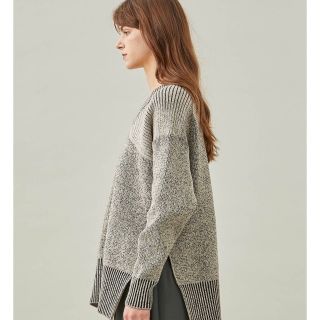 CLANE - 【新品】CLANE ダブルフェイスカットネックワイドニット