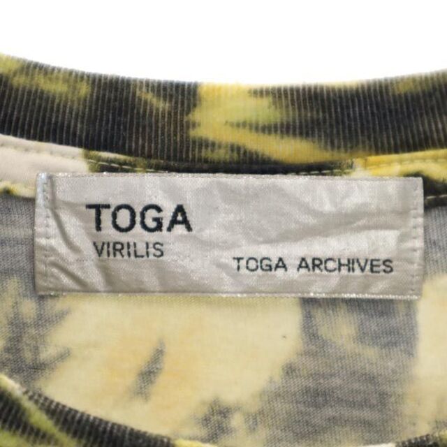 TOGA(トーガ)のトーガ 日本製 総柄 半袖 Tシャツ 44 イエロー系 TOGA メンズ 【中古】  【230517】 メール便可 メンズのトップス(Tシャツ/カットソー(半袖/袖なし))の商品写真