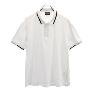 エンポリオアルマーニ(Emporio Armani)のエンポリオアルマーニ 鹿の子 半袖 ポロシャツ XL 白 Emporio Armani メンズ 【中古】  【230517】(ポロシャツ)