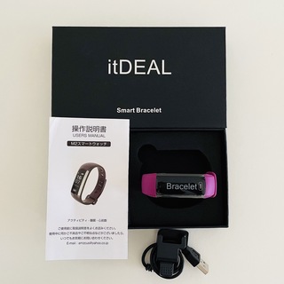 スマートウォッチitDEAL smart bracelet M2 パープル(腕時計(デジタル))