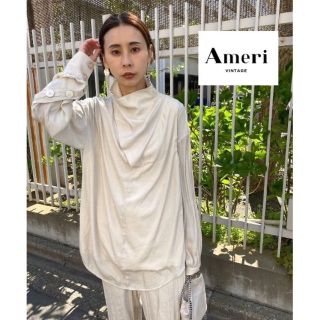 アメリヴィンテージ(Ameri VINTAGE)の最終値下げ【AMERI】SOPHIA DRAPEBLOUSE 河北麻友子さん着用(シャツ/ブラウス(長袖/七分))