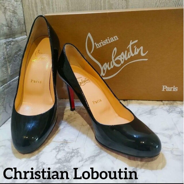 Christian Louboutin - クリスチャンルブタン 36.1/2 23.5 黒 エナメル