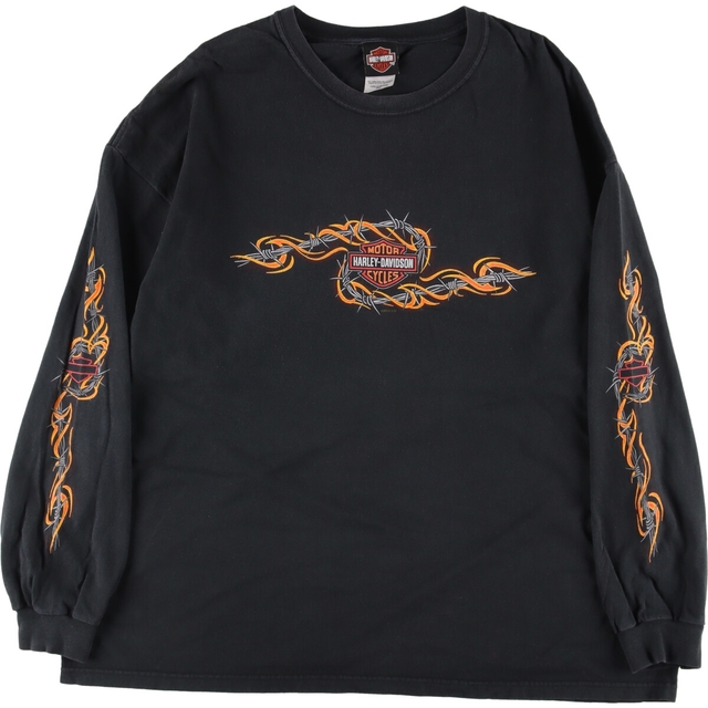 ビックサイズ ハーレーダビッドソン Harley-Davidson Hanes ヘインズ 両面プリント モーターサイクル バイクTシャツ USA製 メンズXXXL /eaa355113