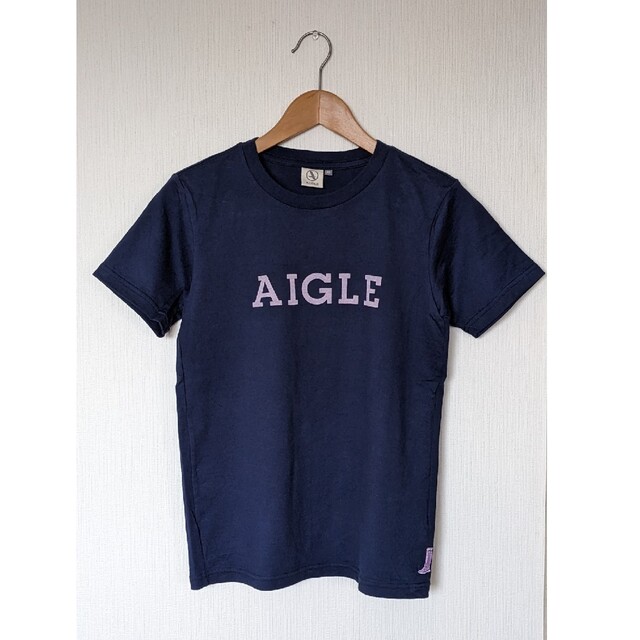 AIGLE(エーグル)の【美品】エーグル Tシャツ 半袖 ネイビー レディースのトップス(Tシャツ(半袖/袖なし))の商品写真