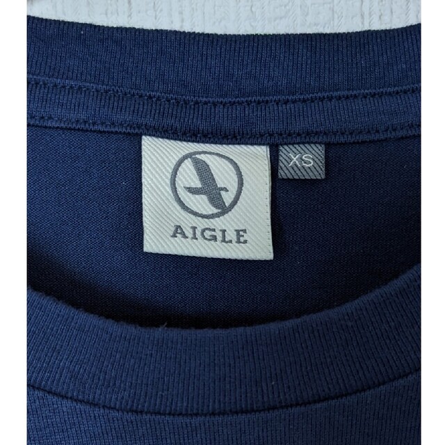 AIGLE(エーグル)の【美品】エーグル Tシャツ 半袖 ネイビー レディースのトップス(Tシャツ(半袖/袖なし))の商品写真