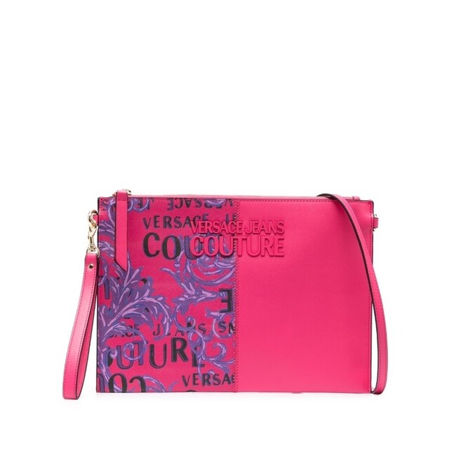 VERSACE JEANS COUTURE クラッチバッグ ピンク バロック-