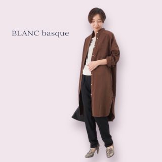 ブランバスク(blanc basque)のBLANC basque  パールボタン ダンガリーシャツワンピース(ひざ丈ワンピース)