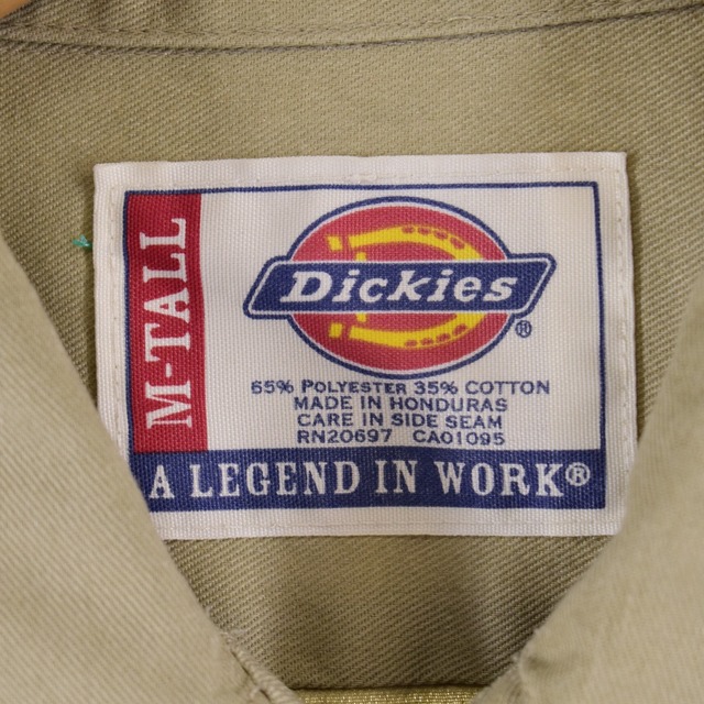 Dickies(ディッキーズ)の古着 ディッキーズ Dickies A LEGEND IN WORK 長袖 ワークシャツ メンズL /eaa336275 メンズのトップス(シャツ)の商品写真