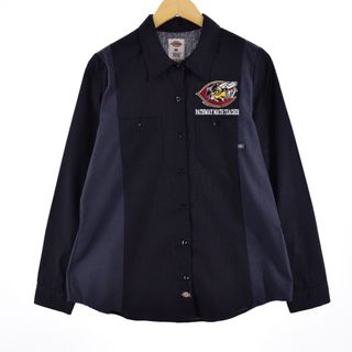 ディッキーズ(Dickies)の古着 ディッキーズ Dickies ツートン 長袖 ワークシャツ メンズM /eaa336274(シャツ)