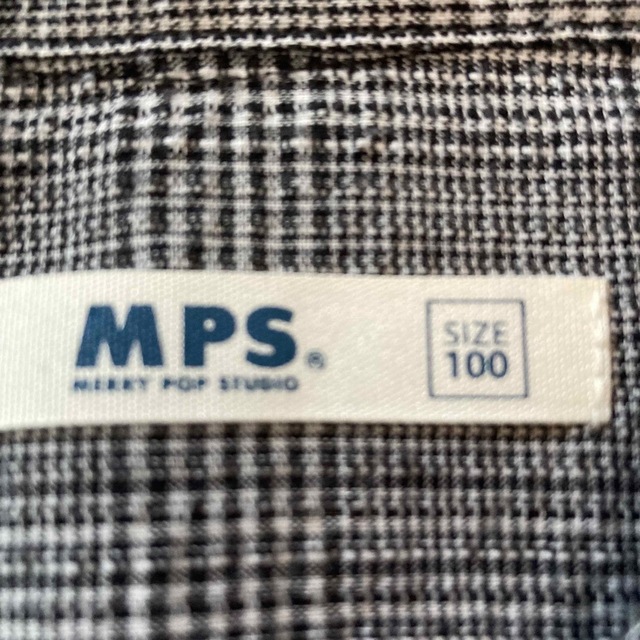 MPS(エムピーエス)のbaiya MPS チェック　シャツ　半袖　トップス　キッズ　100 ブラック キッズ/ベビー/マタニティのキッズ服男の子用(90cm~)(Tシャツ/カットソー)の商品写真