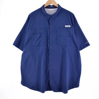 コロンビア(Columbia)の古着 コロンビア Columbia PFG 半袖 ボタンダウン フィッシングシャツ メンズXXL /eaa336371(シャツ)