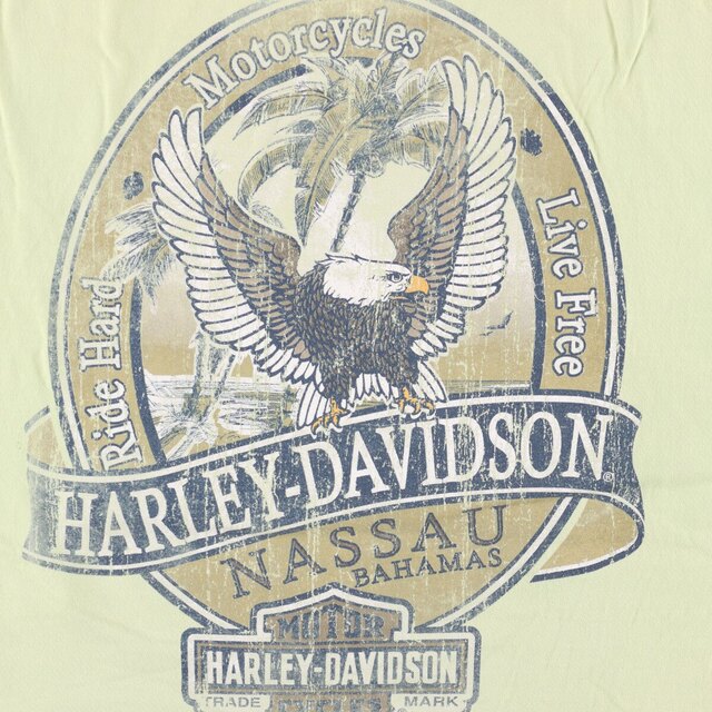 【XLサイズ.USA製】ハーレーダビッドソン 鷹 鷲 ビッグロゴ Tシャツ
